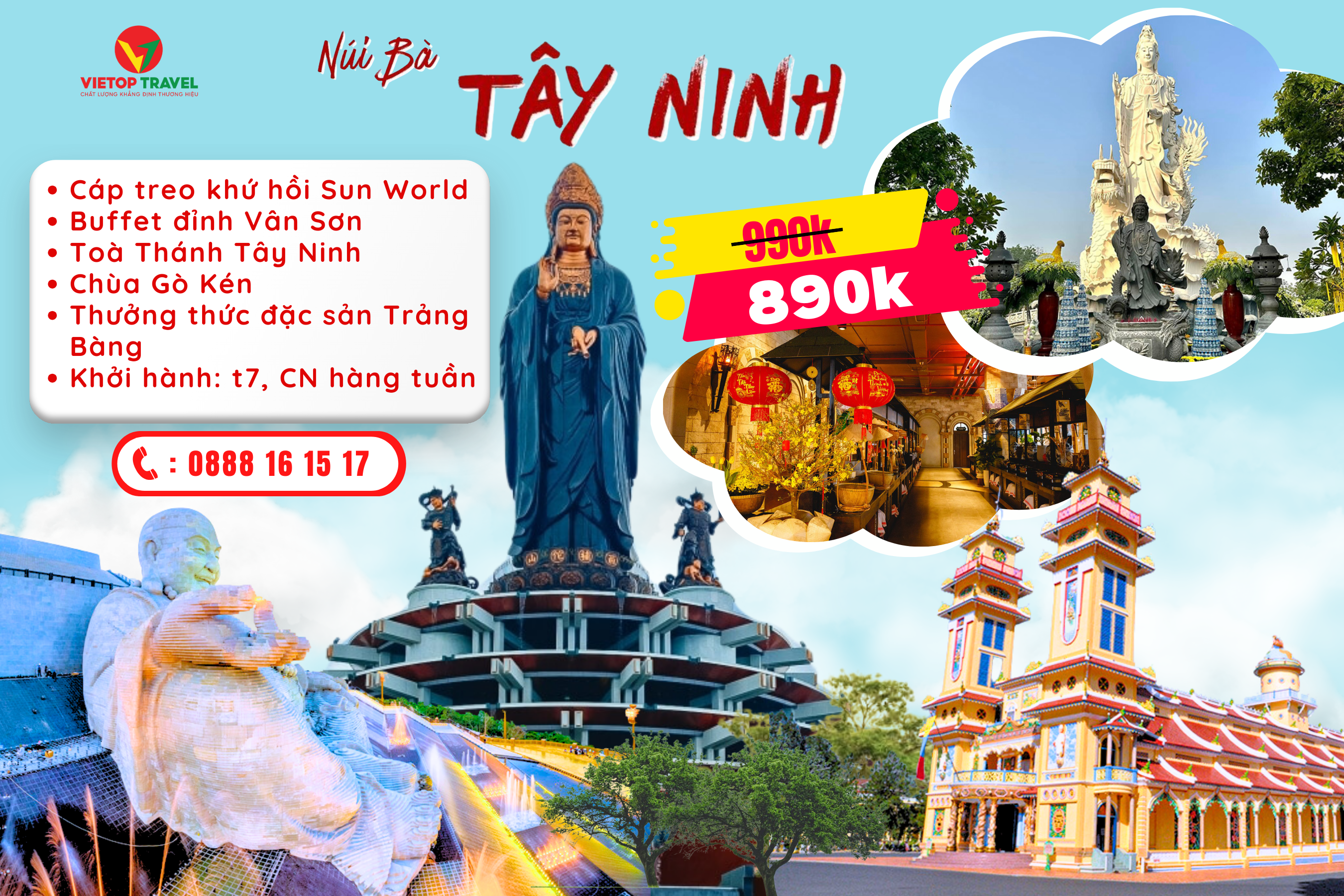 CHINH PHỤC NÓC NHÀ NAM BỘ TÂY NINH NÚI BÀ 1 NGÀY