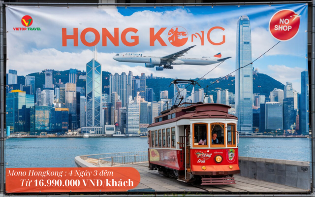 Tour Hongkong 4 Ngày 3 Đêm – Chương Trình No Shopping| Bay Cathay Pacific